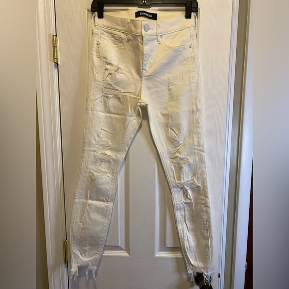Express Mid-Rise Ankle Legging Jeans - Size 0R - Picture 8 of 9